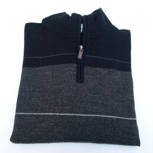 DOCKERS MEN'S Lightweight Sweater Grey/Black XL